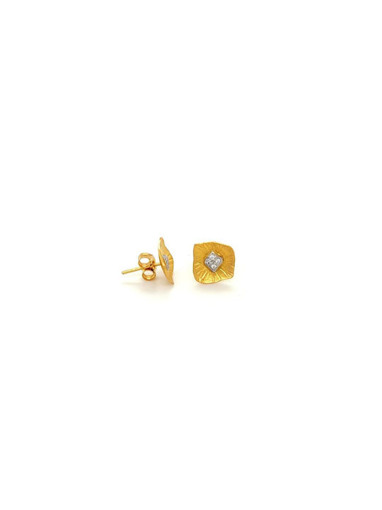 Earrings made of Gold 14K with Stones