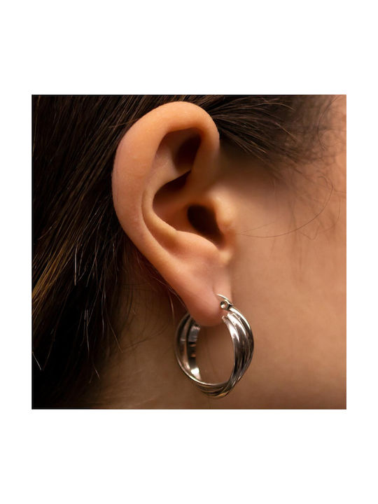 Earrings Hoops made of Steel Gold Plated