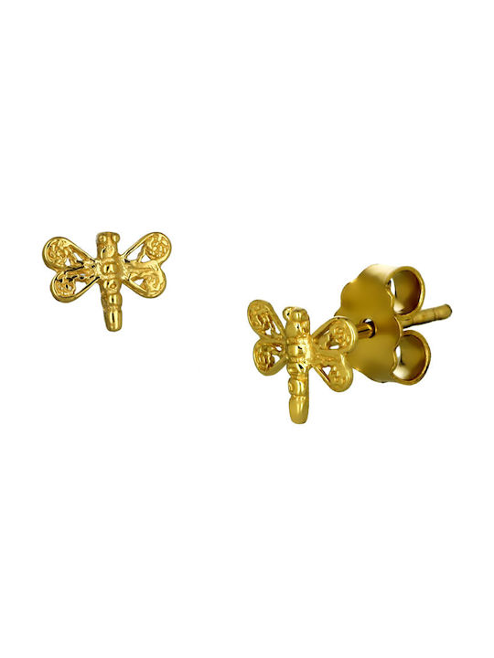 Earrings made of Gold 14K with Stones