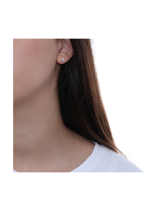 Earrings Rosette with Diamond