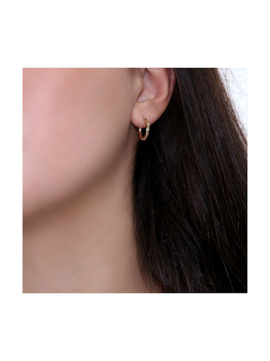 Earrings Hoops made of Gold 9K