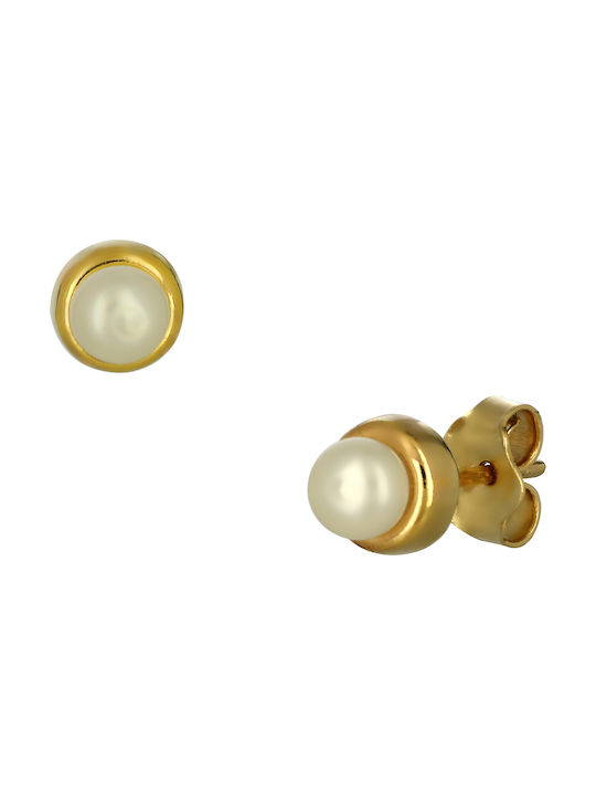 Earrings made of Gold 14K with Pearls