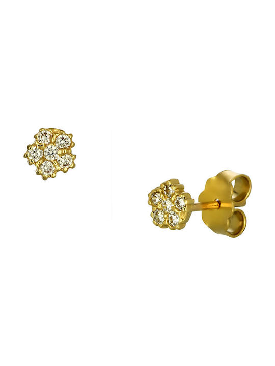 Earrings made of Gold 14K with Stones