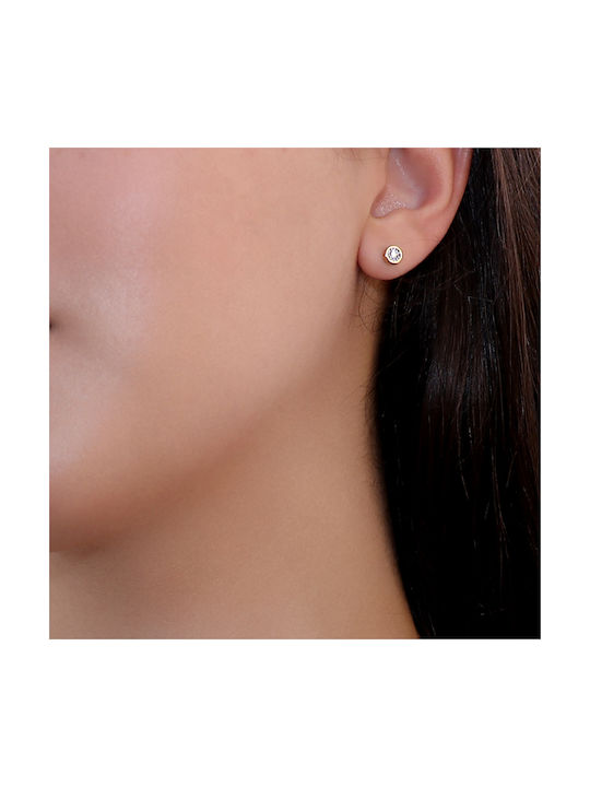 Earrings made of Gold 14K with Diamond