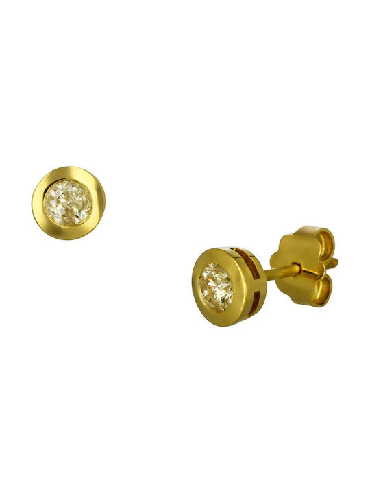 Earrings made of Gold 18K with Diamond