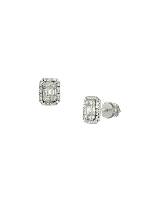 Earrings Pendants made of Platinum with Diamond