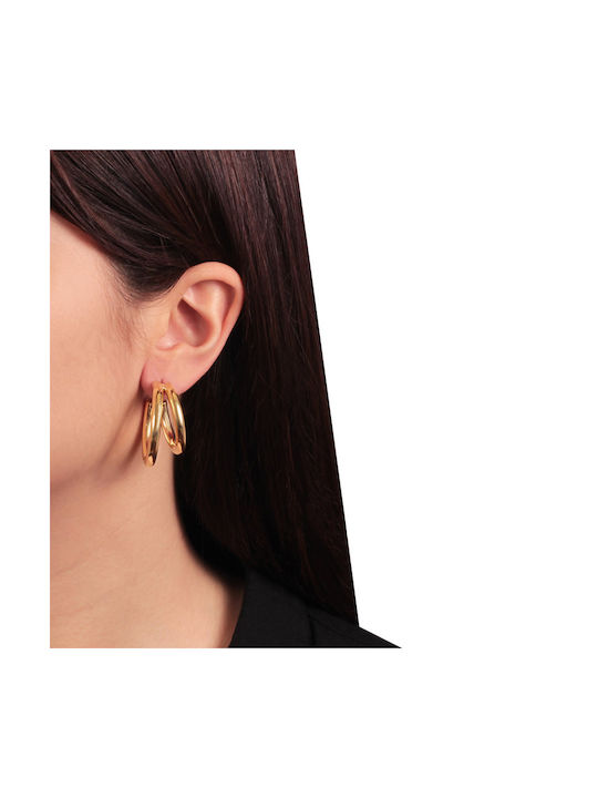 Earrings Hoops made of Silver Gold Plated