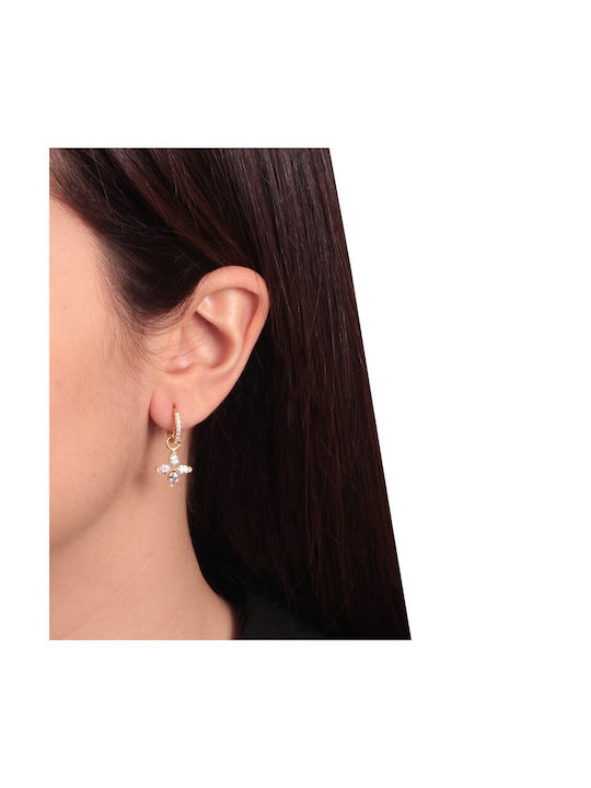 Earrings Hoops made of Silver Gold Plated