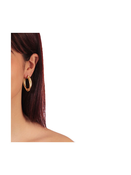 Earrings Hoops made of Silver Gold Plated