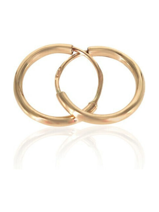 Earrings Hoops made of Gold 14K