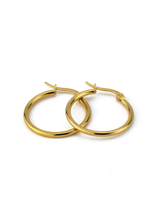 Earrings Hoops made of Steel Gold Plated