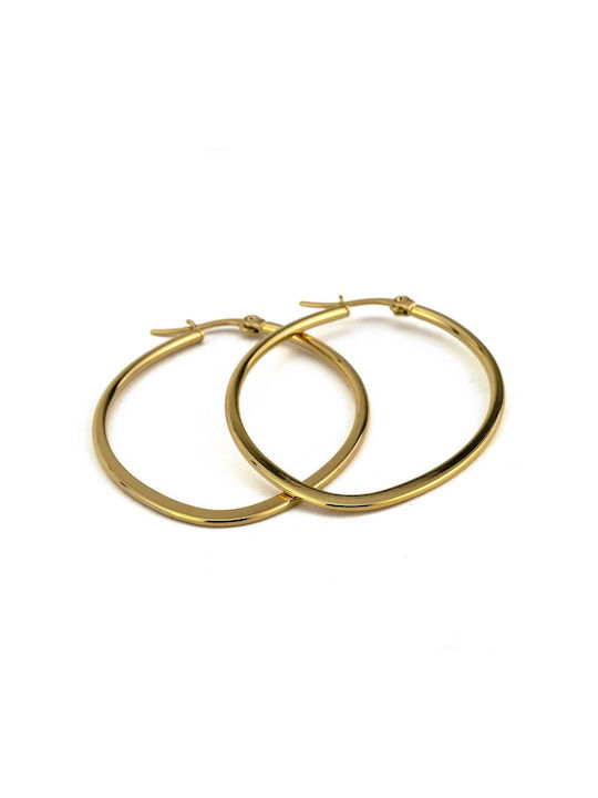 Earrings Hoops made of Steel Gold Plated