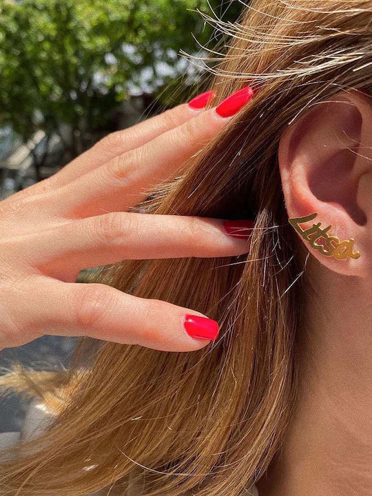 Goldsmith Single Earring Ear Climber made of Silver Gold Plated
