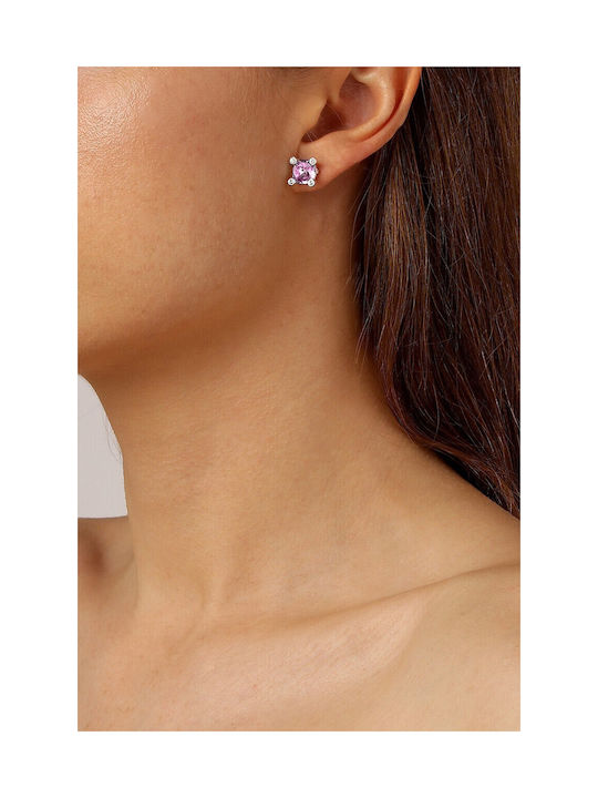 Dyrberg/Kern Clara Earring Ss Light Rose Σκουλαρίκι Σώματος από Ατσάλι με Πέτρες