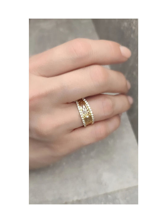 Women's Ring with Stones from Gold 14K