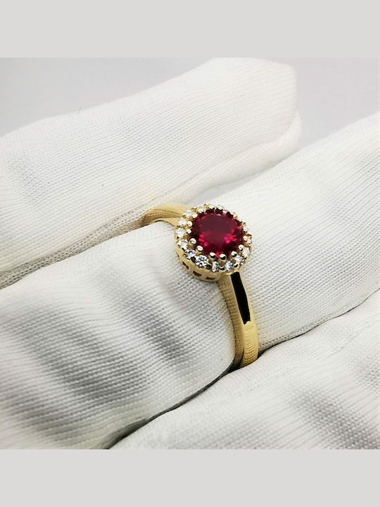 Kosmima1 Ring with Stones made of Gold 14K