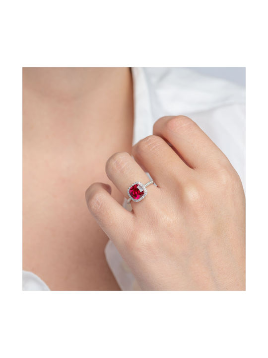 Damen Ring mit Zirkonia aus Silber