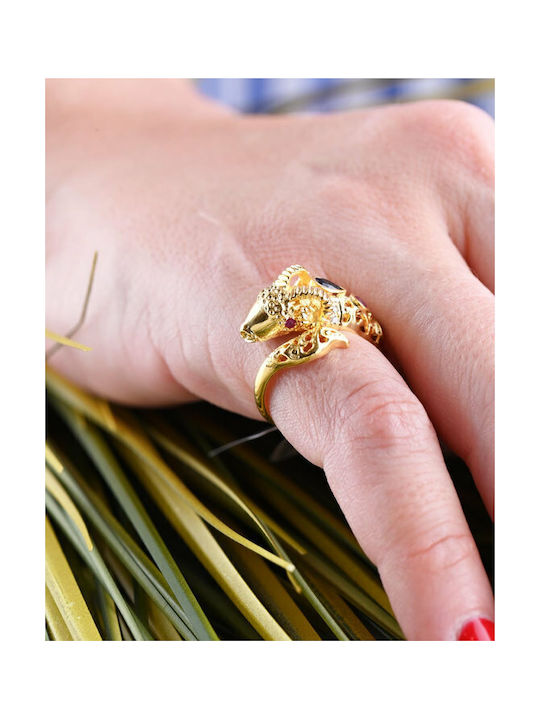 Damen Ring mit Diamanten aus Gold 18K