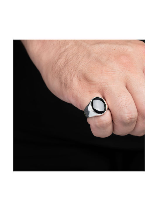 Men's Silver Ring with Stone