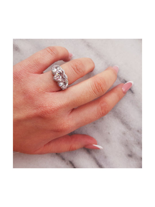 Damen Ring mit Zirkonia aus Silber