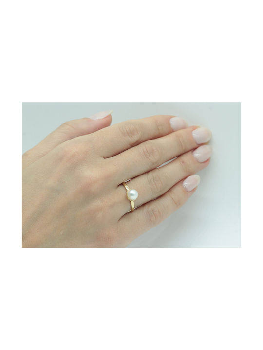 Women's Ring with Pearls from Gold 14K