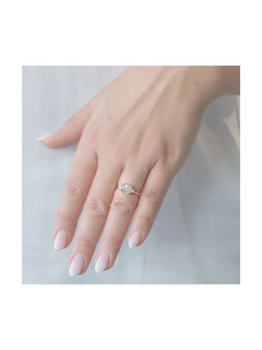 Women's Ring with Pearls from Gold 14K