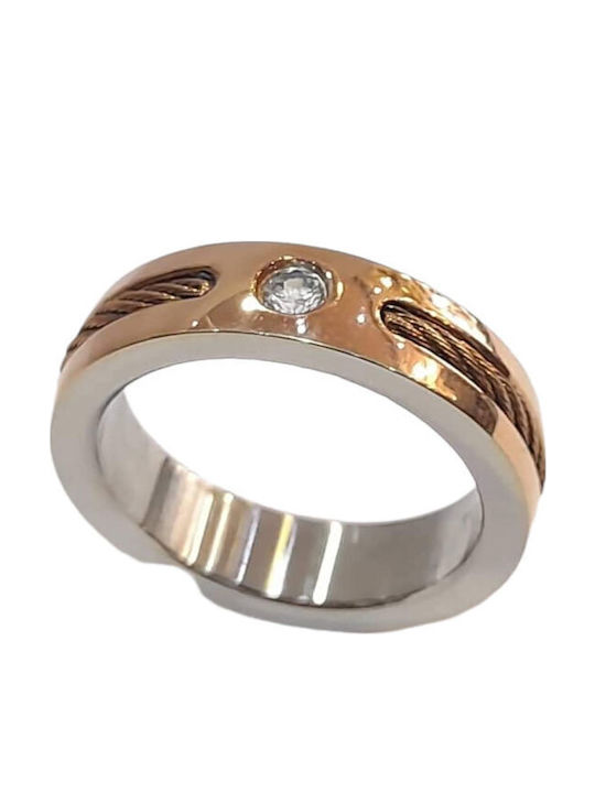 BD Jewelery Bd Jewelery Γυναικείο Δαχτυλίδι από Ατσάλι Επιχρυσωμένο