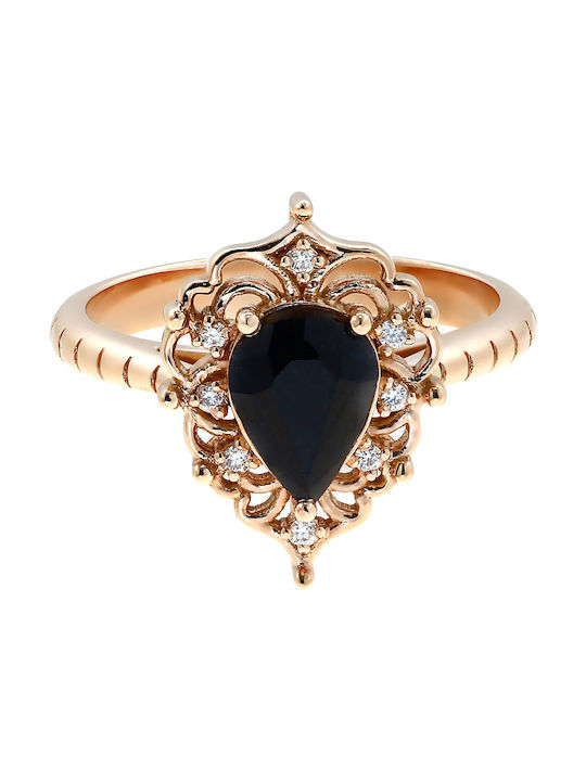 Damen Ring mit Diamanten 18K