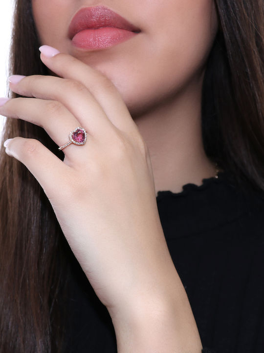 Damen Ring mit Diamant aus Roségold 18K