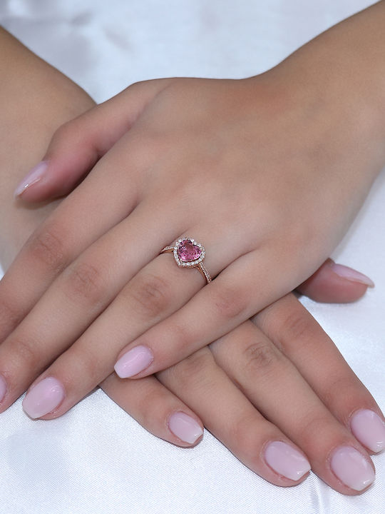 Damen Ring mit Diamant aus Roségold 18K