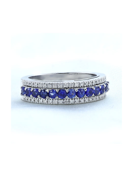 Women's Half Eternity Ring with Diamond 14K