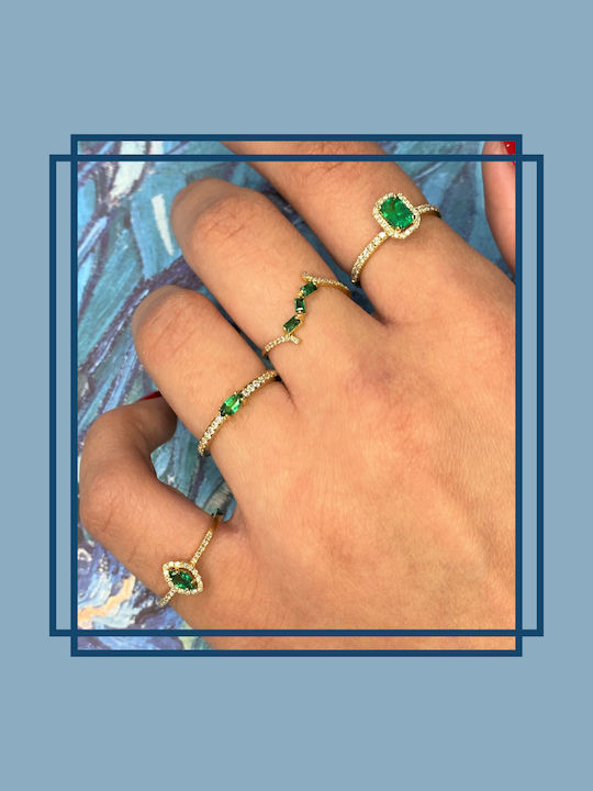 Single Stone from Gold 18K with Diamond