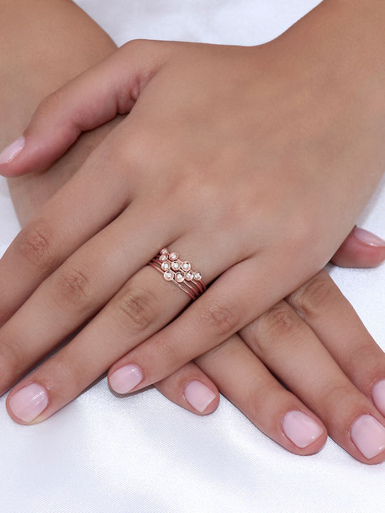 Damen Ring mit Diamant aus Roségold 14K
