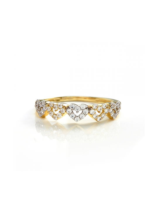 Damen Ring mit Zirkonia aus Weißgold 14K