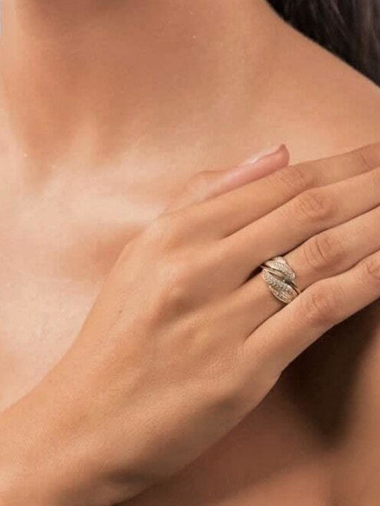 Eforo Femeie Inel cu Zirconiu din Aur 14K