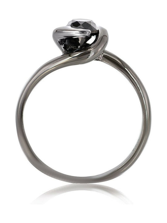 Women's White Gold Ring with Diamond 18K