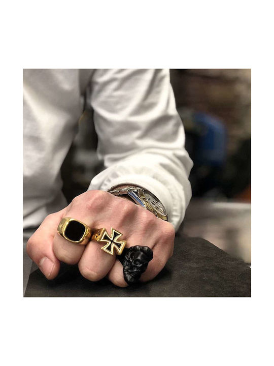 Goldsmith Goldsmith Ring made of Steel Gold Plated