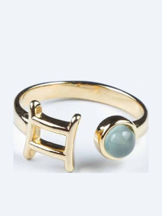 Cuoro Women's Steel Gold Plated Ring Cuoro Women's Steel Gold Plated Ring