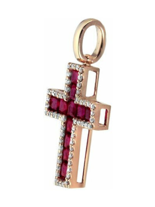 Roségold Kreuz 18K