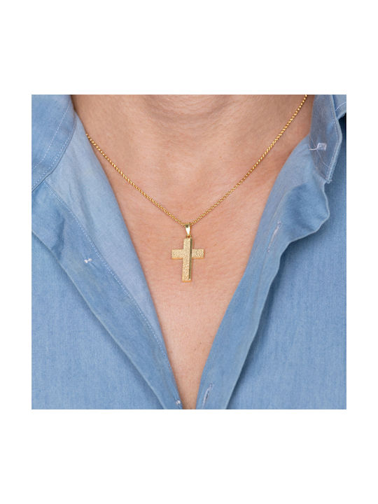 Men's Cross from Gold Plated Silver