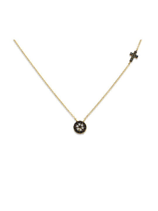 Women's Gold Cross 14K Double Sided with Chain