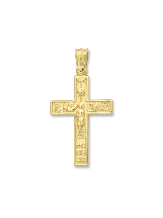 Women's Gold Cross 14K Double Sided