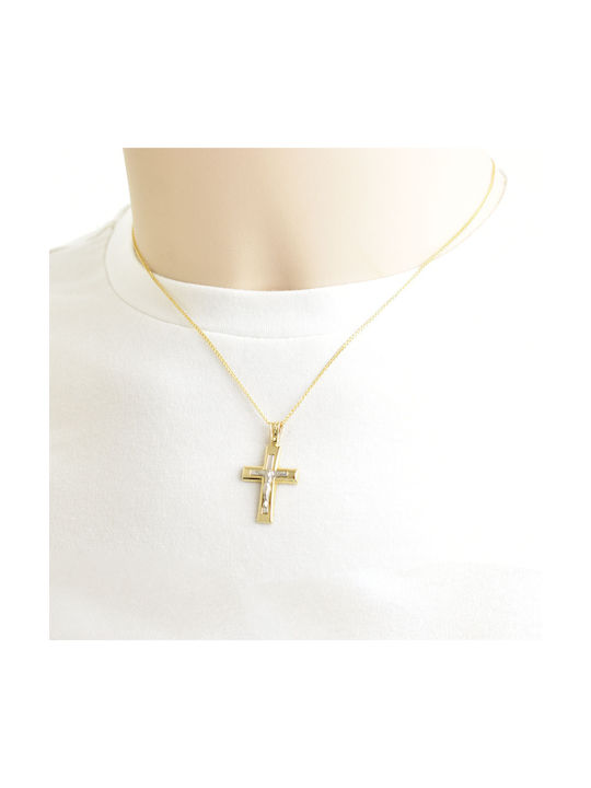 Herren Gold Kreuz 14K mit dem Gekreuzigten