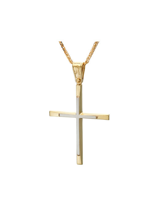 Herren Gold Kreuz 14K