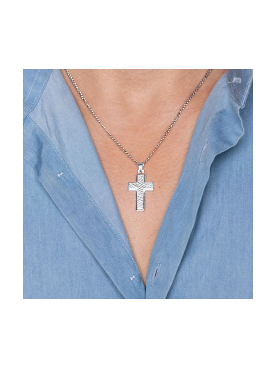 Men's Cross Double Sided from Silver