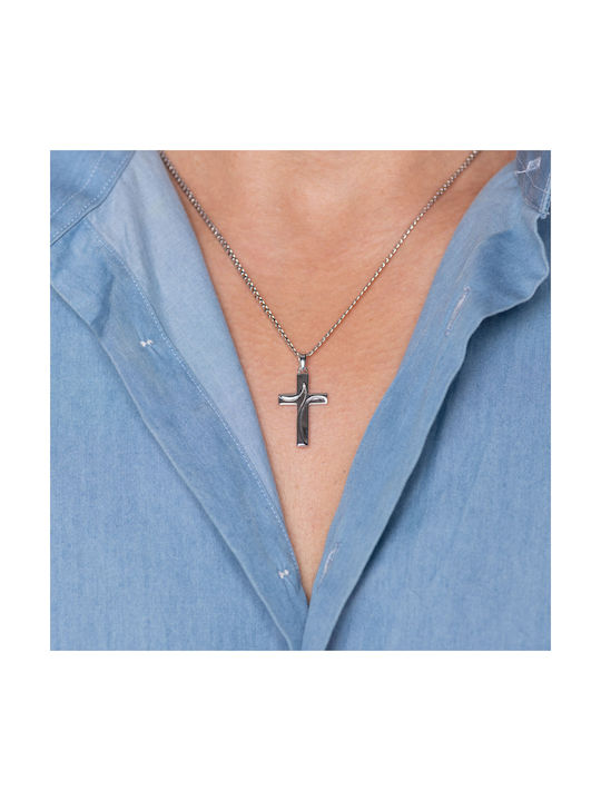 Men's Cross Double Sided from Silver