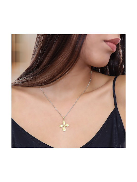 Damen Gold Kreuz 18K