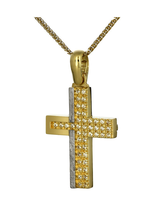 Damen Gold Kreuz 14K