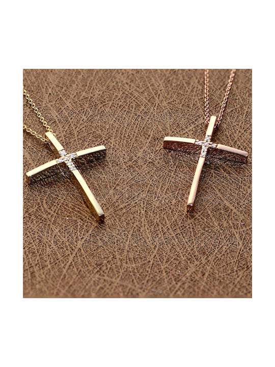 Gold Kreuz 14K mit Kette