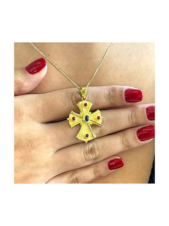 Women's Gold Byzantine Cross 18K